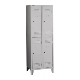   Fém öltözőszekrény Project, 4 osztott ajtós, lábakon álló