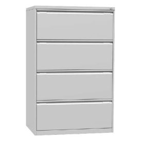   Függőmappa tároló szekrény 4fiókos dupla széles szürke