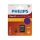 Memóriakártya Philips Micro SDHC Card 8GB Class 10 + adapter