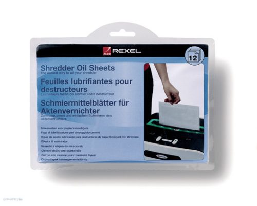 Olajozó lap iratmegsemmisítőhöz REXEL A/5, 12 db/csm