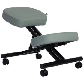 Térdeplőszék fém, szövettel, zöld