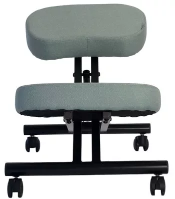 Térdeplőszék fém, szövettel, zöld