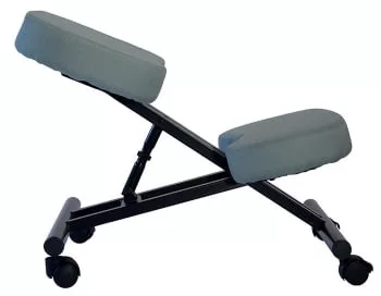 Térdeplőszék fém, szövettel, zöld