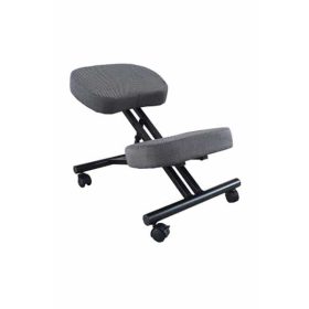 Térdeplőszék fém, szövettel, sötétszürke