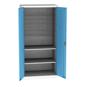   Kétajtós szekrény Triumph KSPD11B nagy teherbírású 118x95x60 cm 2 polccal szürke