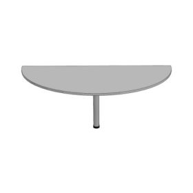   Tárgyalóív asztalokhoz F-152, 1/2 kör, 160x80 cm, csőlábbal cseresznyefa