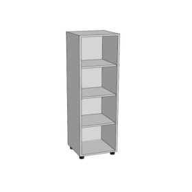 Szekrény 4 rendezős F-4R.00-40, 40x38x143 vlágosbarna