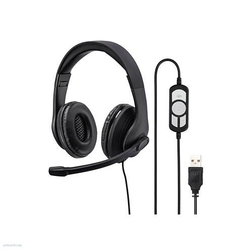 Fejhallgató mikrofonnal Hama USB-300