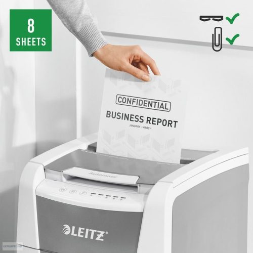 Iratmegsemmisítő Leitz IQ AutoFeed SmallOffice 100 P4 Pro automata