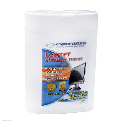 Tisztítókendő nedves ESPERANZA LCD/TFT (100db)