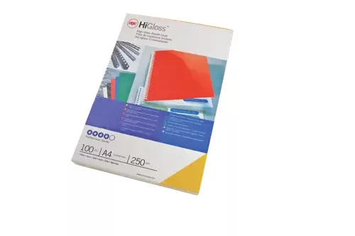Spirálborító hátlap A/4 GBC fényes 250g 100db/csom fehér