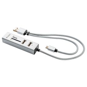 USB Elosztó és kártyaolvasó YENKEE YHC 102SR
