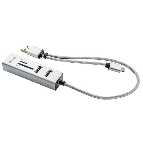USB Elosztó és kártyaolvasó YENKEE YHC 103SR 