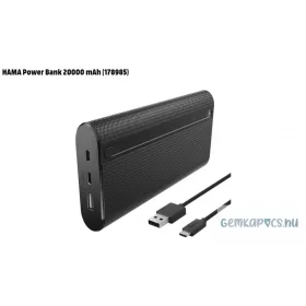   Hordozható akkumulátor HAMA "POWERBANK X20", 20000 mAh 178985