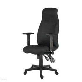 Szék forgó HUFO mesh fekete, BR Luke karfával