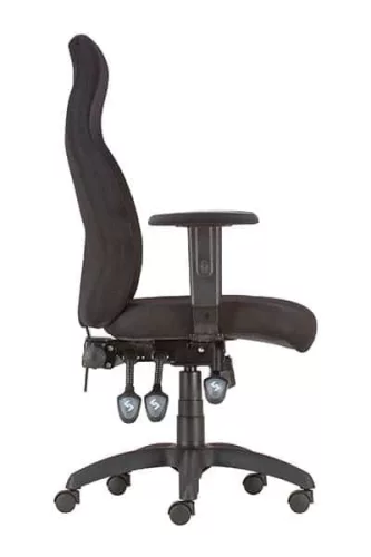 Szék forgó HUFO mesh fekete, BR Luke karfával