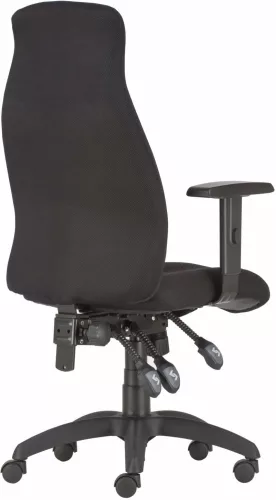 Szék forgó HUFO mesh fekete, BR Luke karfával