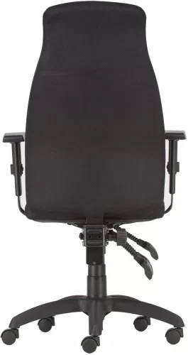 Szék forgó HUFO mesh fekete, BR Luke karfával