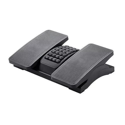 Lábtámasz Q-Connect KF16946, masszírozó görgőkkel, fekete