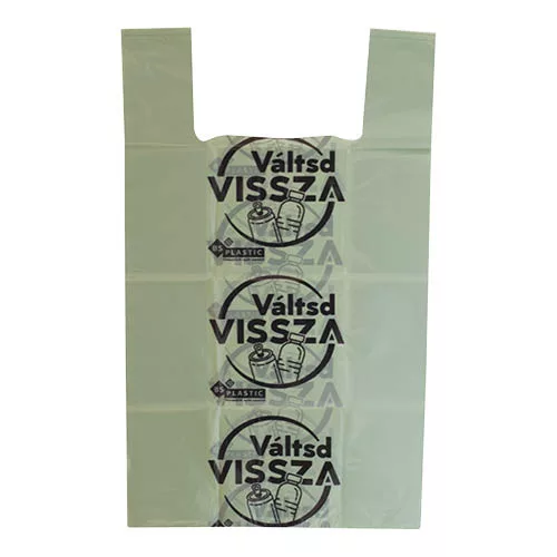 Gyűjtőzsák visszaváltható palackokhoz, 400 x 700 mm, redőzés 2 x 100 mm, 30 mikron vastagság