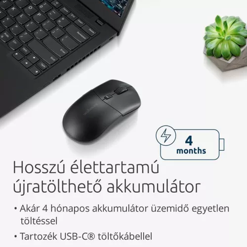 Egér vezeték nélküli, újratölthető, Kensington MY430 EQ, 6 gombos, K75507EU