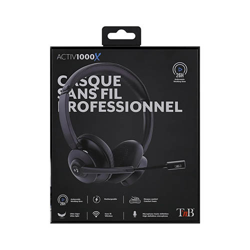 Fejhallgató mikrofonnal TNB ACTIV1000X, vezeték nélküli