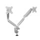 Monitortartó kar Fellowes Platinum Series™ Dual, két monitorhoz, ezüst