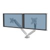 Monitortartó kar Fellowes Platinum Series™ Dual, két monitorhoz, ezüst