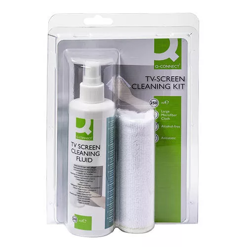 Tisztító spray kendővel, 250 ml, Q-Connect KF15229