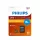 Memóriakártya Philips Micro SDHC, 16GB, Class 10 + adapter