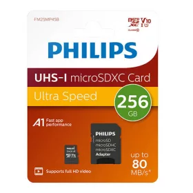   Memóriakártya Philips Micro SDXC, 256GB, Class 10 + adapter