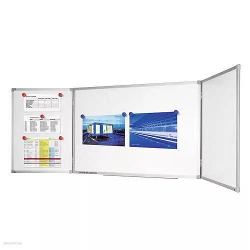 Fehértábla 100x200/400cm kinyitható lakkozott Economy Legamaster