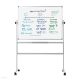 Fehértábla 100x200cm forgatható állvánnyal lakkozott BI-OFFICE