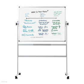   Fehértábla 180x120cm forgatható állvánnyal lakkozott BI-OFFICE