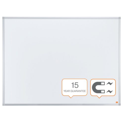 Fehértábla Nobo Essentials, acél, mágneses, 120 x 90 cm, fehér