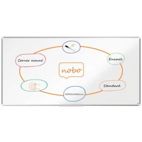   Fehértábla zománcozott Nobo Premium Plus, mágneses, 200 x 100 cm, fehér