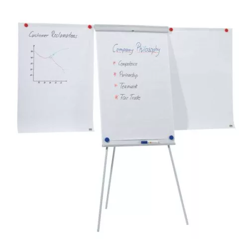 Fehértábla és flipchart állvány kihajtható karokkal, Nobo Essential