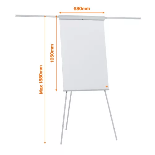 Fehértábla és flipchart állvány kihajtható karokkal, Nobo Essential