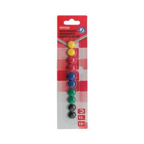 Mágnes kerek, 15 mm, 10 darabos, Office Products