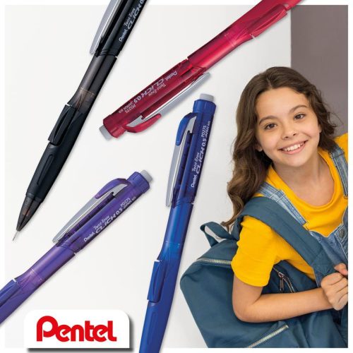 Pixirón 0,5mm Pentel TwistErase SideClick PD275T-színes test kék