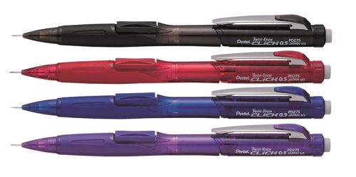 Pixirón 0,5mm Pentel TwistErase SideClick PD275T-színes test lila