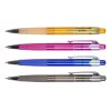 Golyósírón Spoko 0112 átlátszó testű - vegyes (kék, fekete, narancssárga, pink), kék íráskép