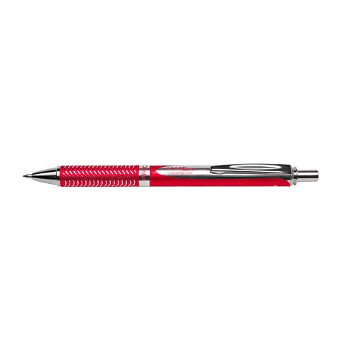 Rollerirón PENTEL Energel BL407 prémium színes fém test piros