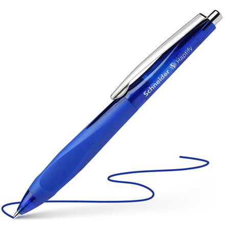 Golyósirón 0,5 mm nyomógombos SCHNEIDER "Haptify" kék tinta, kék