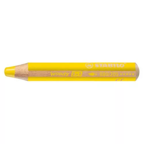 Pasztell Stabilo Woody 3in1 krétaceruza sárga