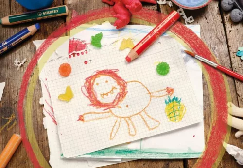 Pasztell Stabilo Woody 3in1 krétaceruza pasztell kék