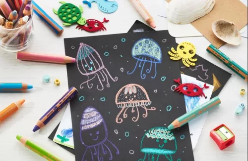 Pasztell Stabilo Woody 3in1 krétaceruza pasztell kék