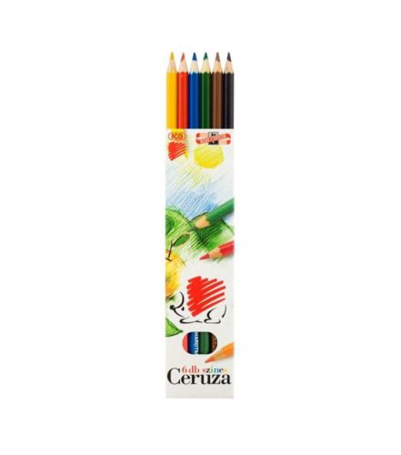 Színes ceruza ICO Süni festett, 6 darabos készlet