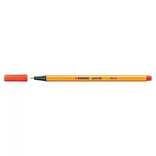 Tűfilc Stabilo Point 88 0,4mm áttetsző piros