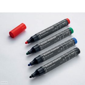   Táblamarker kerek hegyű, üvegre író, 2-3 mm, Sigel, 4 db, kék, fekete, piros, zöld, BA010